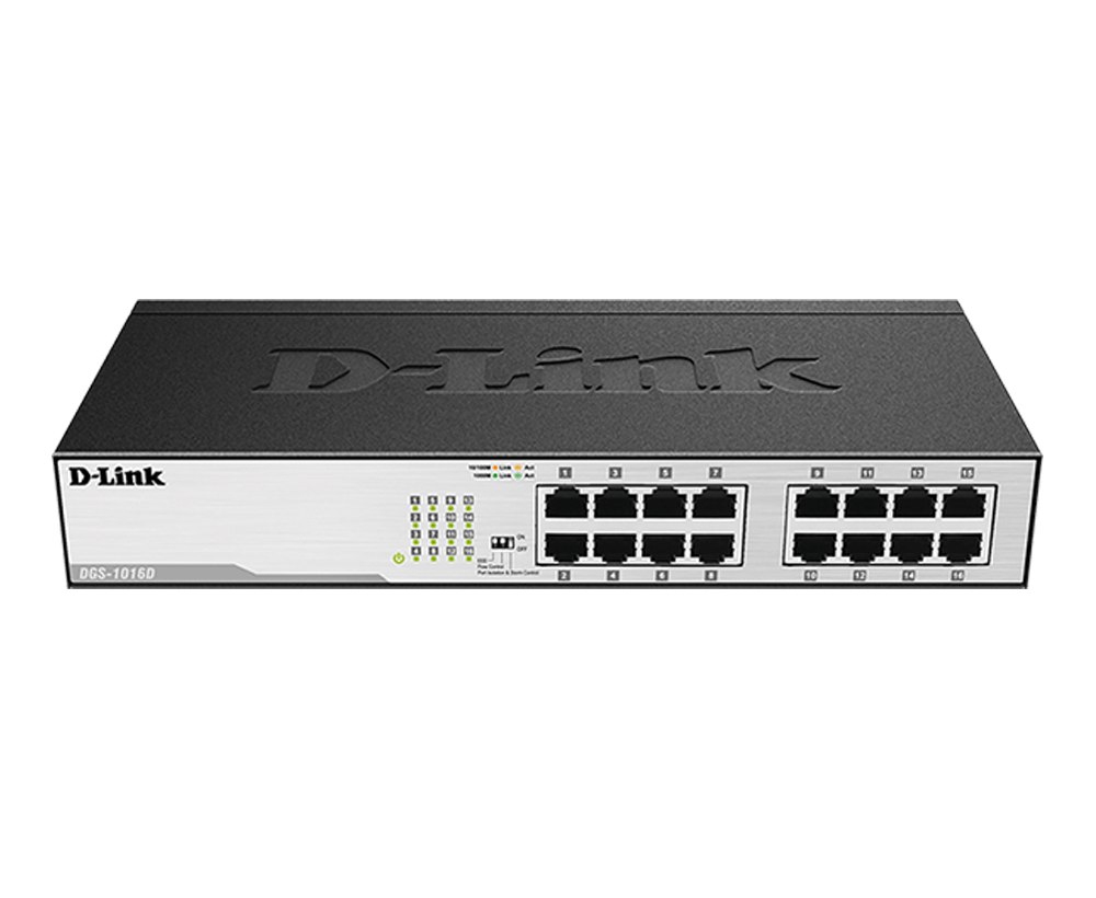 D-Link 16-Port Gigabit Unmanaged Desktop Switch DGS-1016D