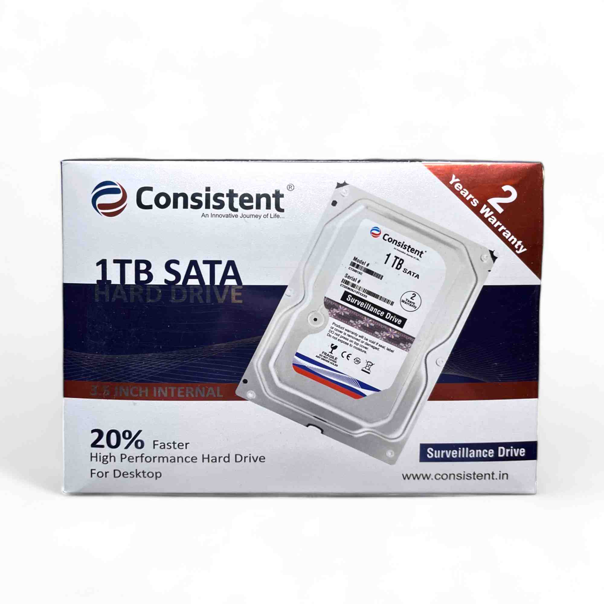 Consistent 1 TB Desktop Hard Disk with 2 Years Replacement Warranty