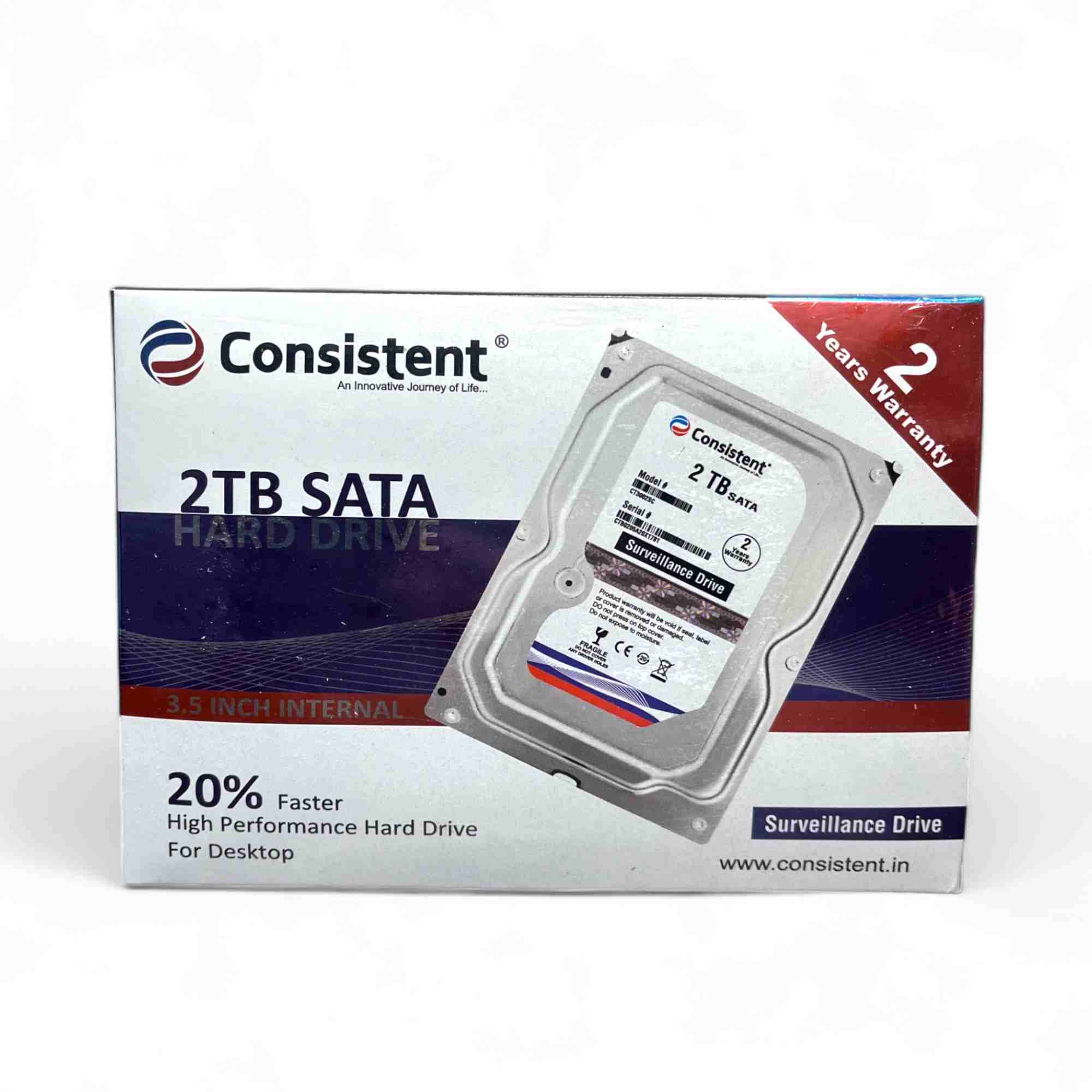 Consistent 2 TB Desktop Hard Disk with 2 Years Replacement Warranty