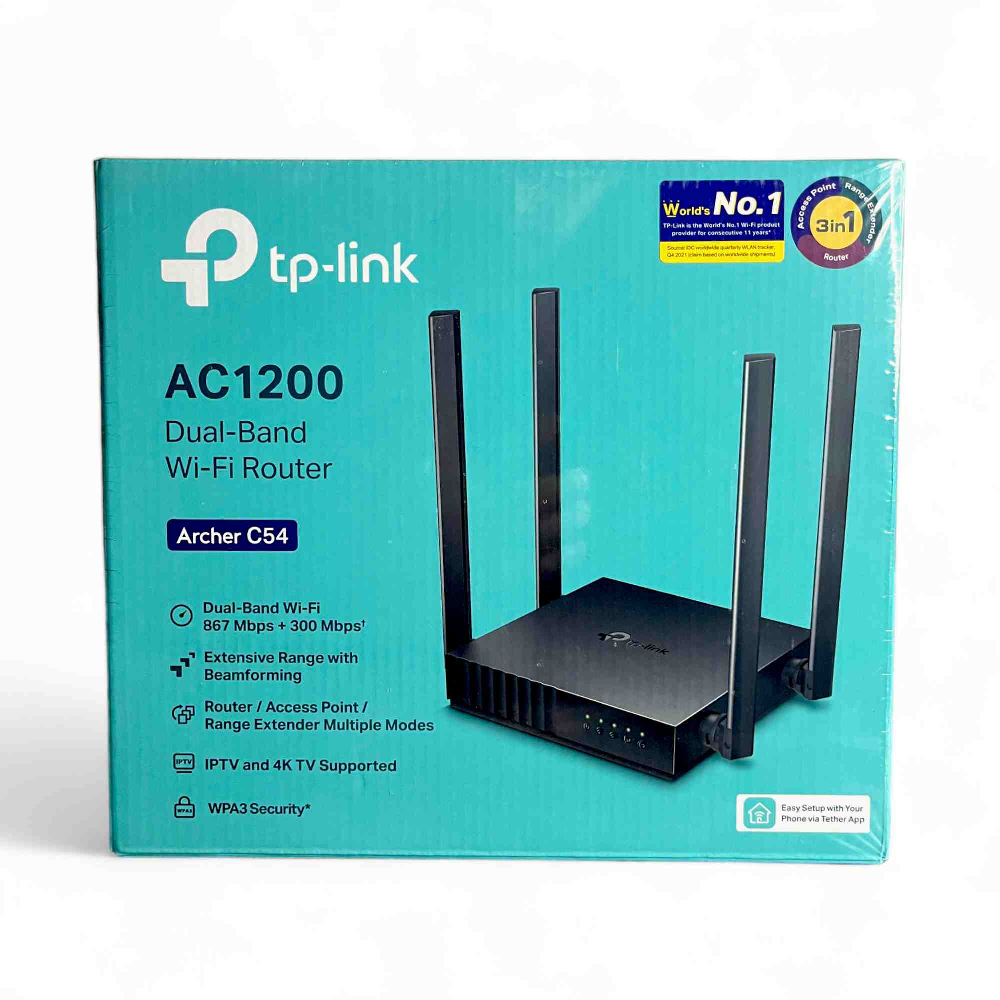 TP-Link Archer C54 AC1200 Dual Band Wi-Fi Router | 1200 Mbps Wireless WiFi Speed | Multi-Mode | 4 Antennas | Parental Controls | Guest Network 2.4 GHz