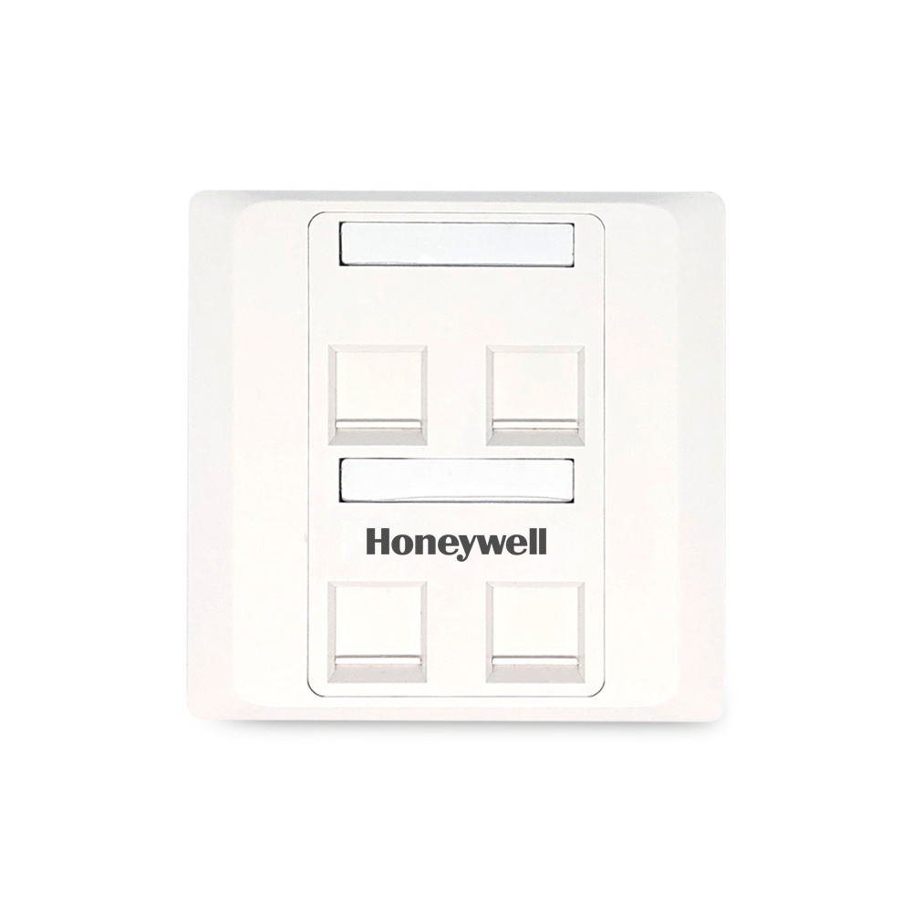 HONEYWELL FACE PLATE QUAD PORT AND BACK BOX