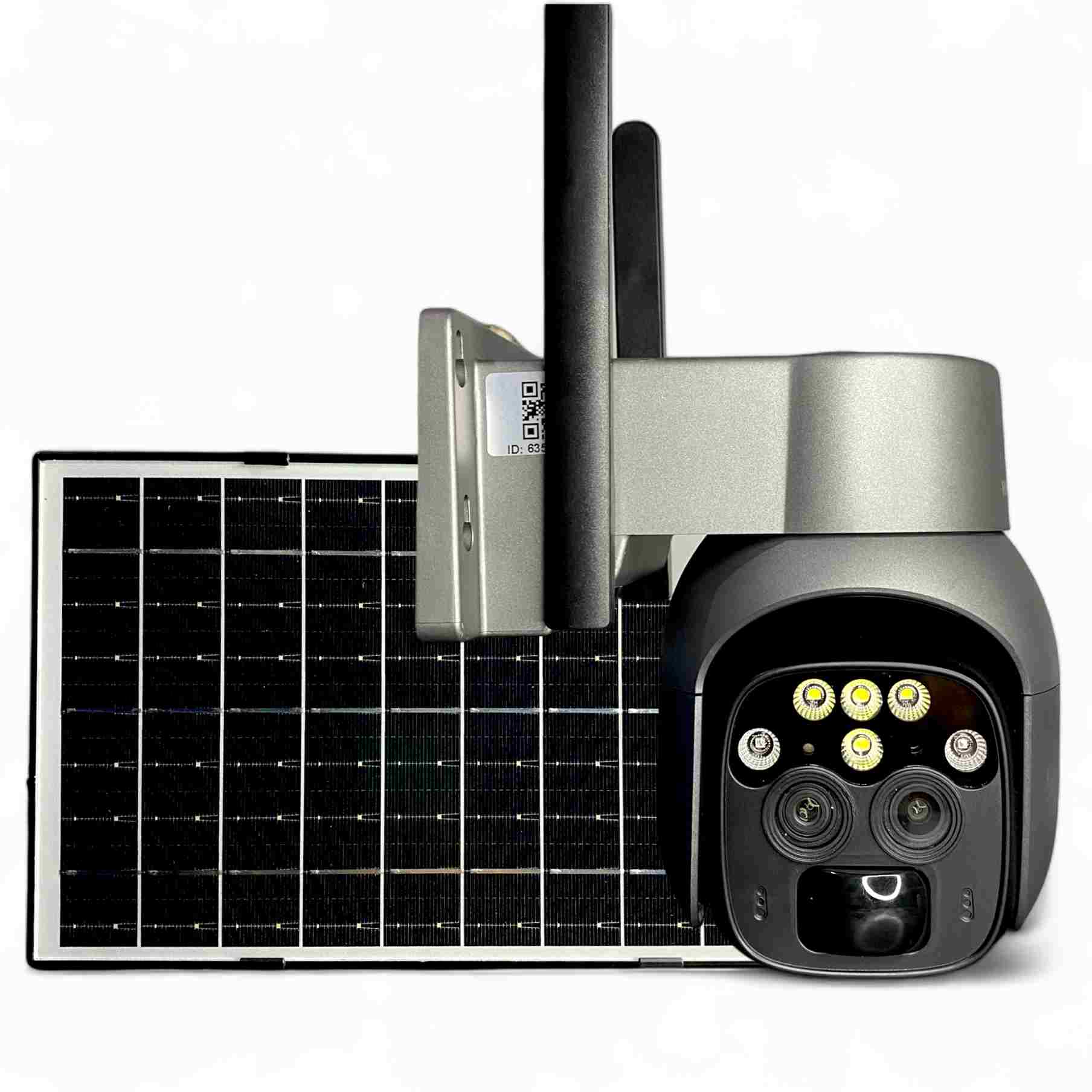 HiXecure HX-SDL31L3-SLR-4G 3MP Full HD 1080p 4G Solar Wireless PTZ SIM Camera with Two Way Audio, Dual lens & PIR Recording